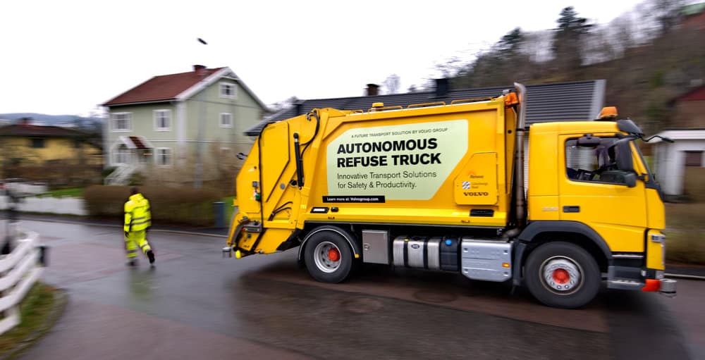 Volvo is testing an autonomous refuse vehicle in Sweden. CTO Lars Stenqvist says that people are hesitant about the technology until the company can demonstrate it.