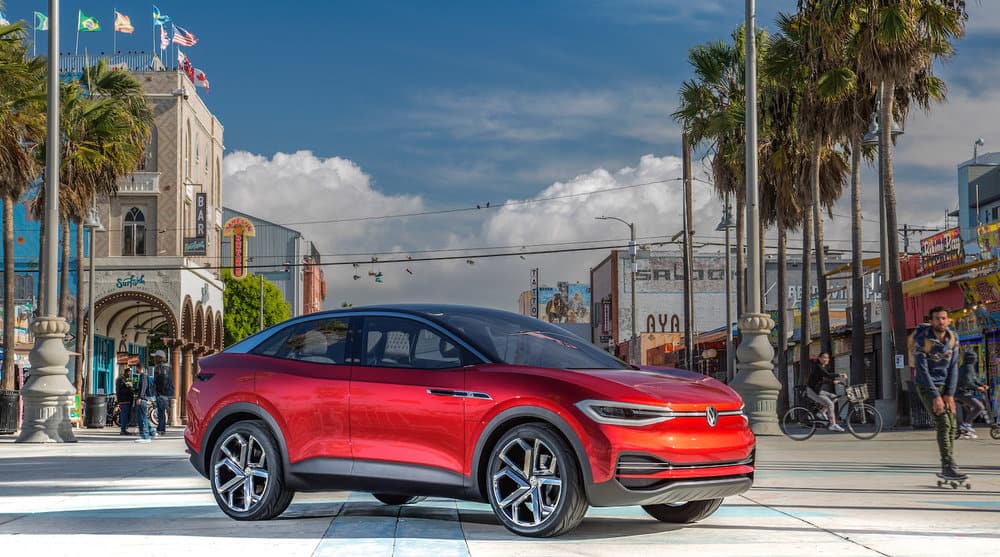 The Volkswage I.D. Crozz electric vehicle concept.