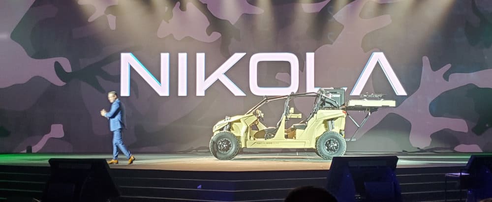  The Reckless is a purpose-built vehicle for the military. It features zero emissions and offers a nearly silent ride, something that can be critical to achieving a military unit’s objective of surprise. ( Photo: Brian Straight/FreightWaves ) 