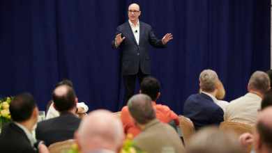 XPO Logistics CEO Brad Jacobs speaks at the BGSA conference in West Palm Beach.