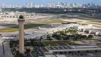 Aerial view of Miami International Airport.