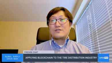 Rak-Joon Choi, a vice president with American Tire Distributors, speaking during a virtual fireside chat, about blockchain technology.