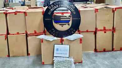 Marijuana seized from a truck at the U.S.-Canada border in Pembina, ND.
