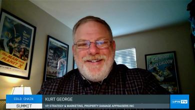 A still image of Kurt George of Property Damage Appraisers discussing how ransomware attacks can impact cold storage facilities.