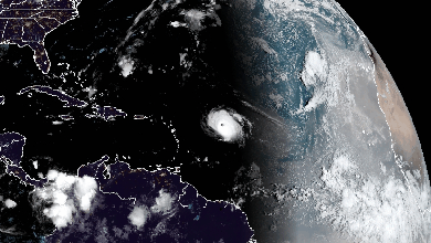 Satellite animation of Hurricane Sam.