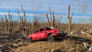 Damage from Dec. 10, 2021 tornado in Mayfield, Kentucky.