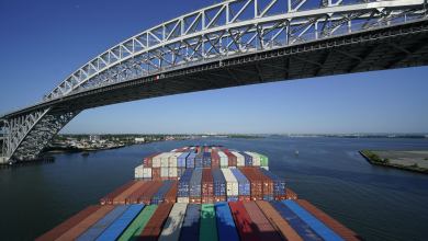 photo showing container shipping imports