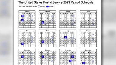 2023 USPS Paydays Calendar