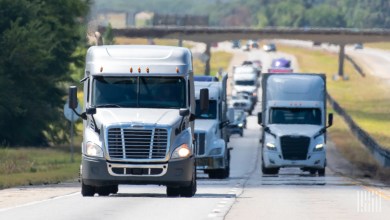 trucks on the highway
