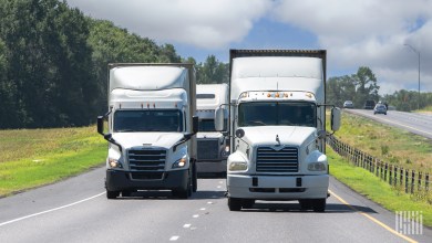 Trucks on the highway